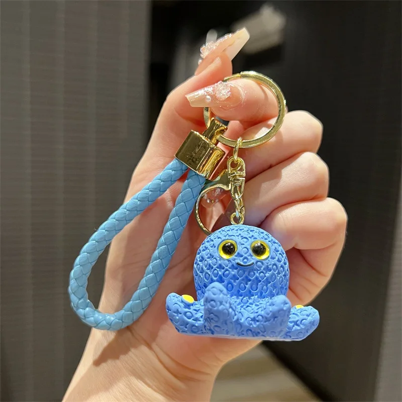 Милый смоляной шерстяной кукла-осьминог брелок для ключей праздничный