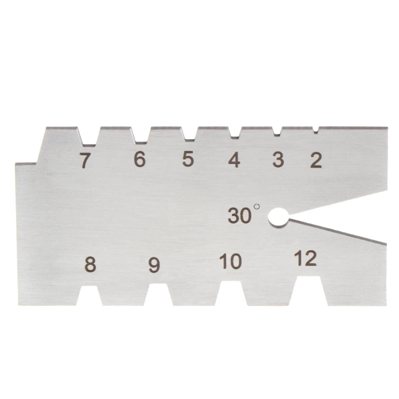 

30 Degree Screw Thread Sliver Stainless Steel Cutting Angle Gage Gauge Measuring Tool Angle Arc Model Angle Measure Tool