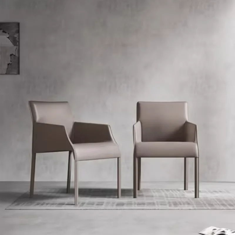 S Designer Leather Office Lounge Dining Chairs Individual Armchair Cadeiras Kitchen Furniture Yy50dc
