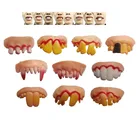 5 шт. уродливые прикольные искусственные зубы, прикольные забавные прикольные украшения, реквизит, игрушка для фокусов, аксессуар для вечеринки