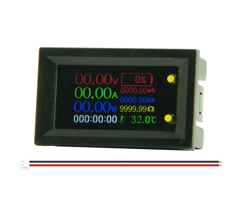 

DC 6-30V 20A 1.14" HD IPS LCD Screen 9-in-1 Multi-function Power Voltage Meter