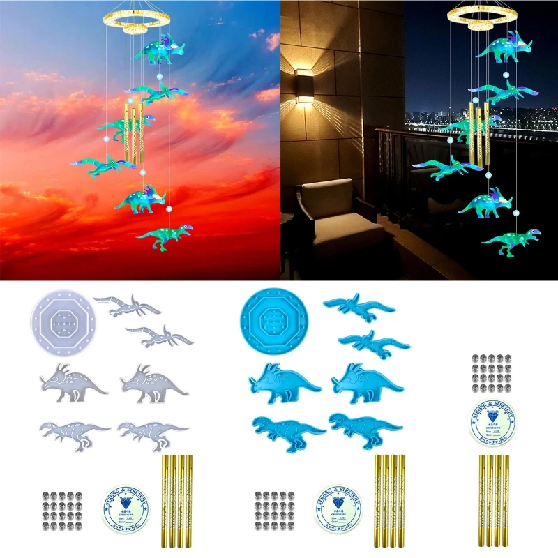 

Ветряные колокольчики, бриллиантовые колокольчики с динозаврами, литые формы для творчества
