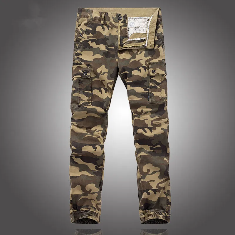 Camouflage Men's Cargo Pants City Military Tactical Pants Men Army Green Many Pockets Waterproof Trousers High Quality Pants 38