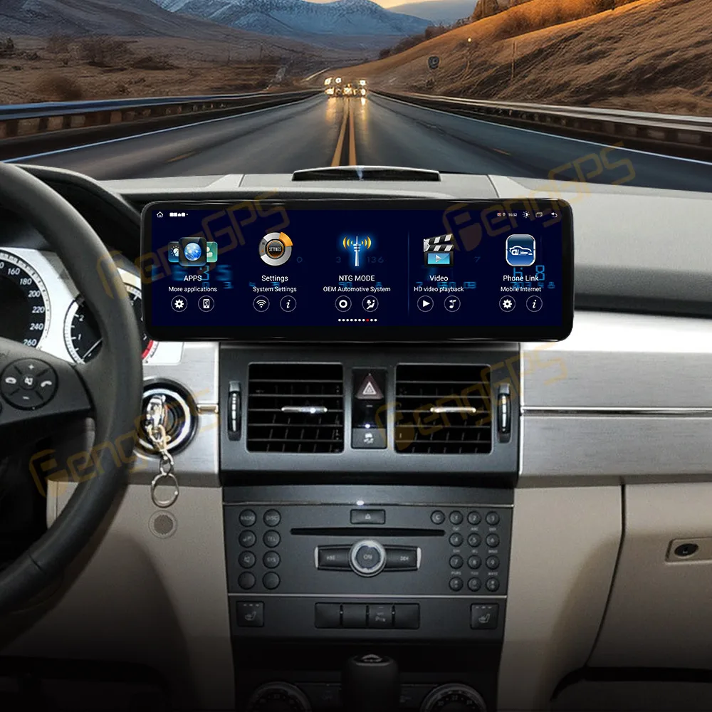 14 9 дюйма Android 13 для Mercedes-Benz GLK 09-12 Сенсорный автомобильный экран Навигация Carplay