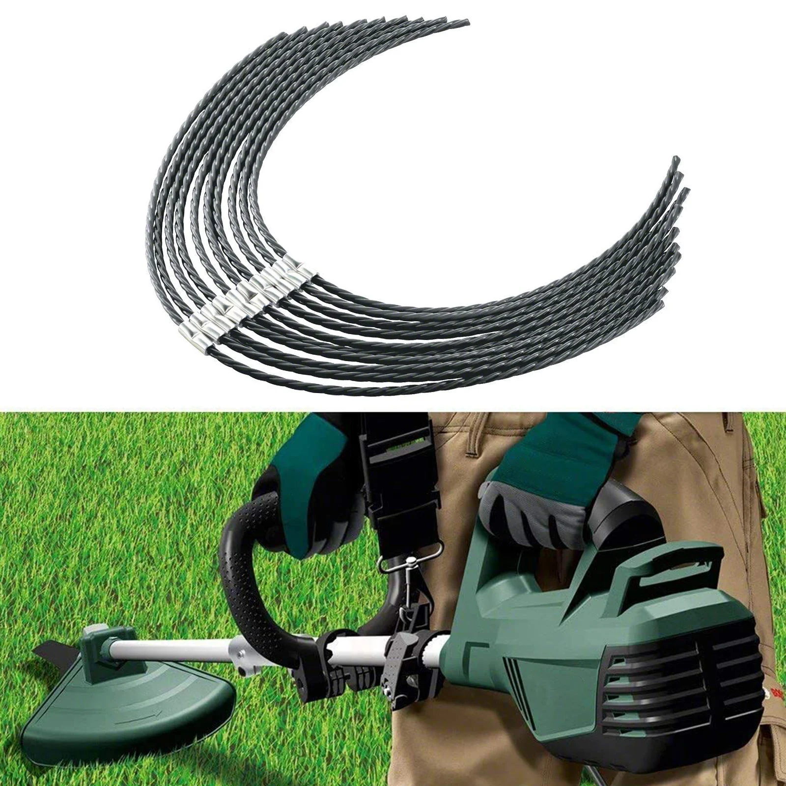 

10PCS Spool Line Grass Trimmer Plastic Line For BOSCH AFS 23-37 Brush Cutter Strimmer Line Mowing Wire Lawn Mower Accessory