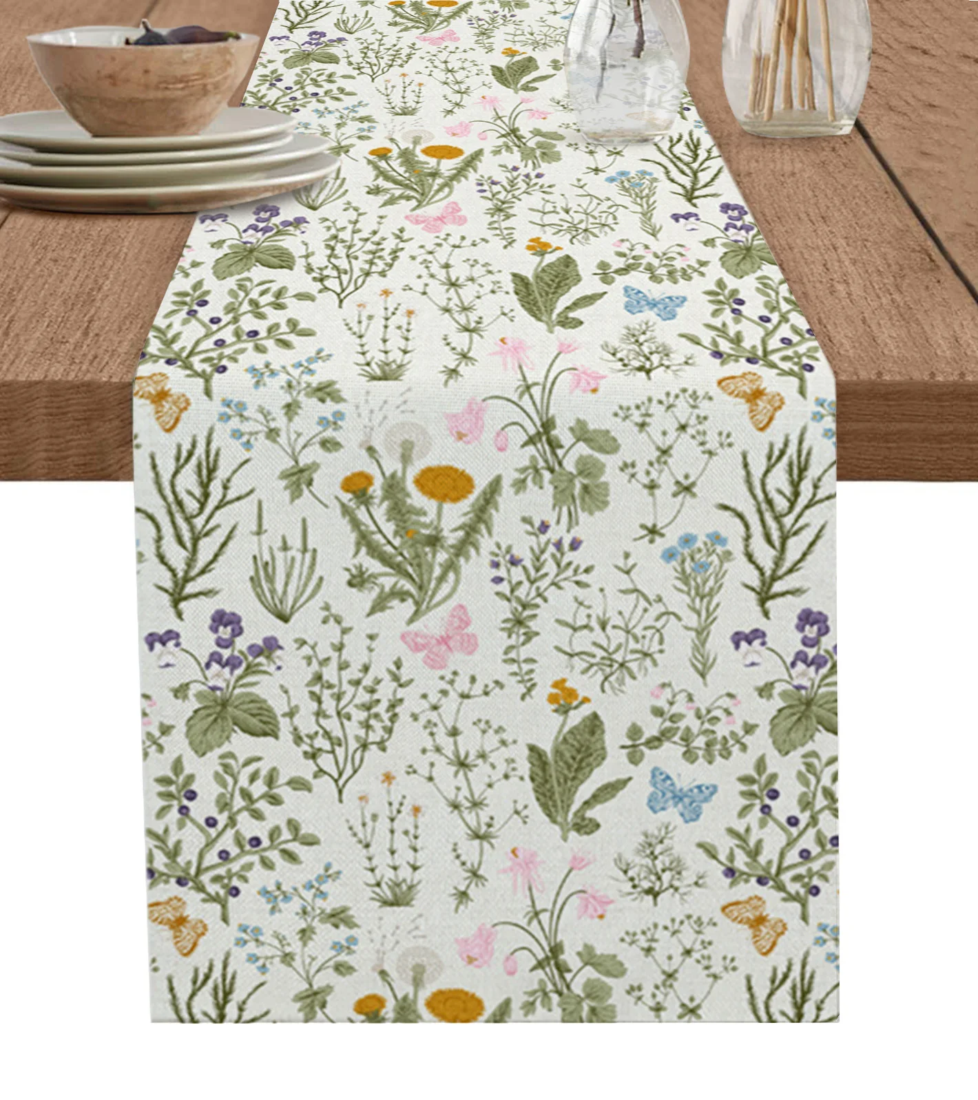 

Винтажная скатерть в виде трав с цветочной текстурой, Свадебные торжества, столовая, домашняя скатерть для отеля