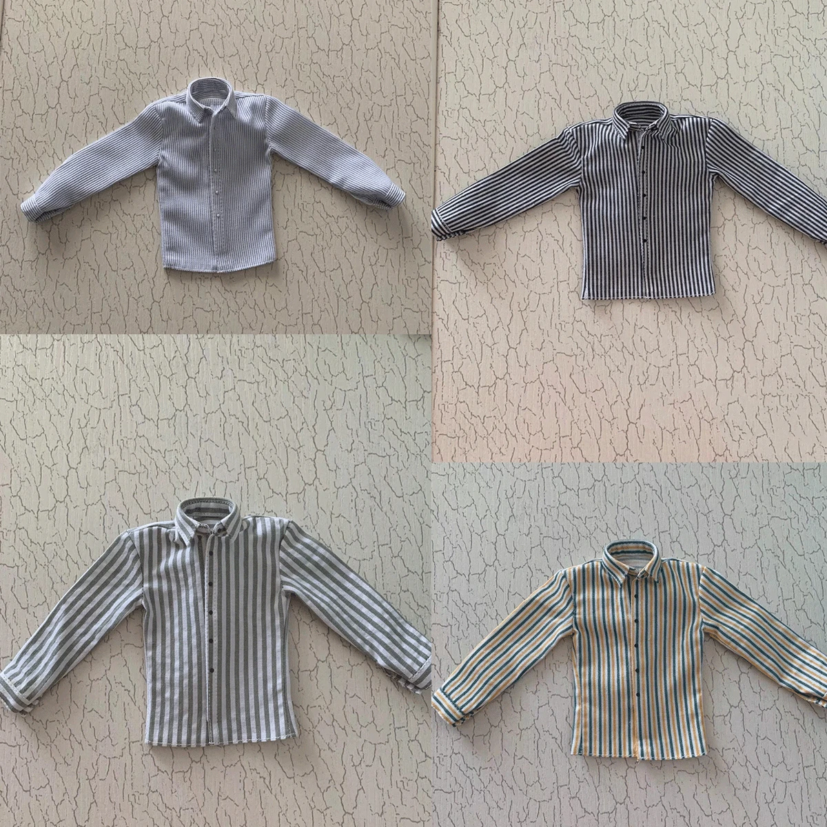 

1/6 Scale Soldier Striped Long Shirt Model for Figure Doll Toys