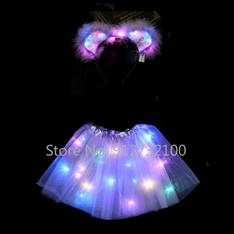 Светильник вязка на голову со светодиодсветодиодный плюшевыми ушками кролика