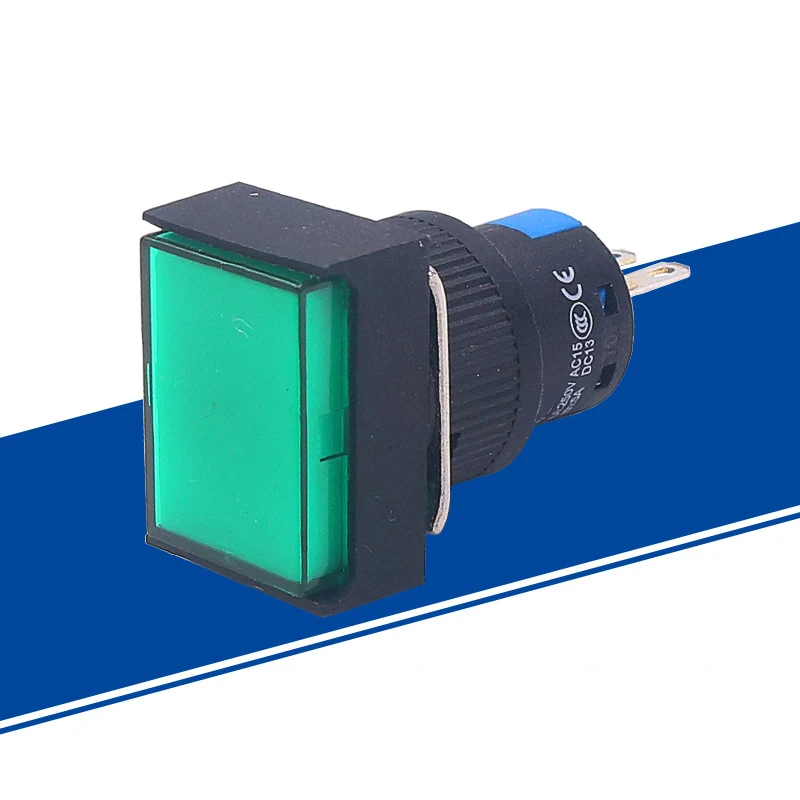 

ABILKEEN 16 мм AD16 Пластиковый Кнопочный переключатель ВКЛ. Фиксация/Мгновенный с подсветкой квадратная/круглая/прямоугольная кнопка