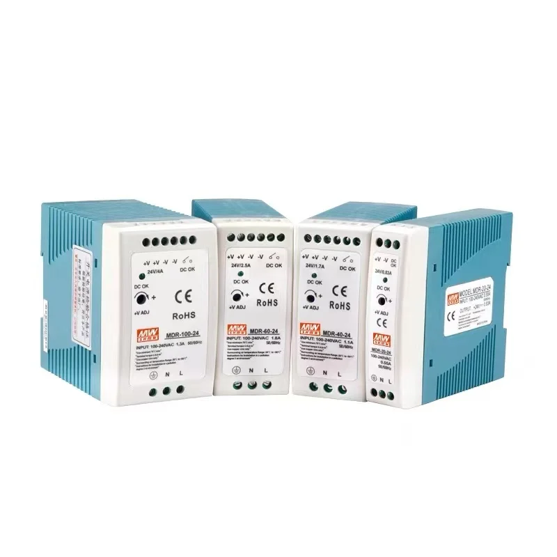 

MEAN WELL MDR-10 20 40 60 100 - 12 24 meanwell NDR -75 120 150 EDR-75 120 150 DR-15 W 12 24 V Output Industrial DIN Rail