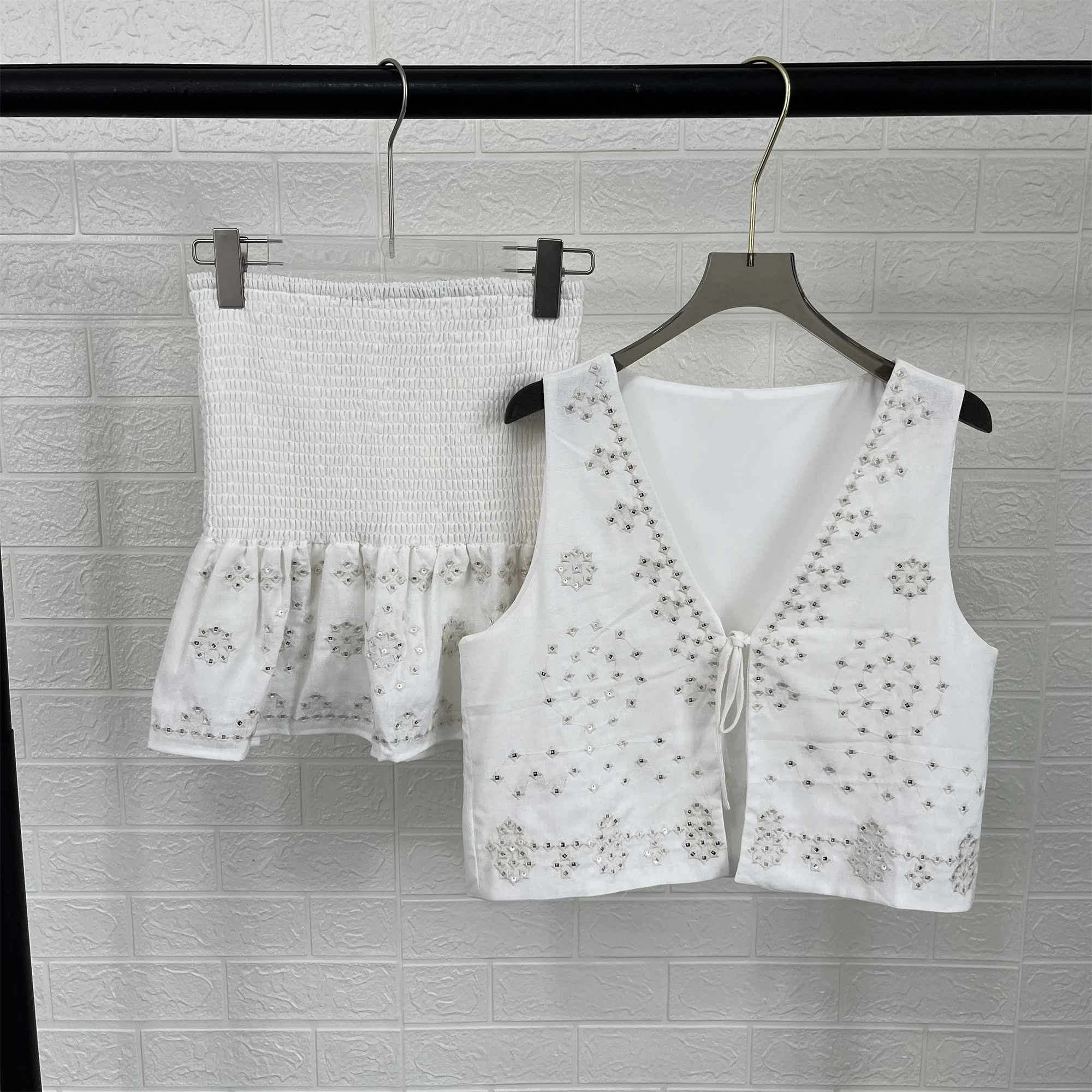 Женская Блестящая юбка Taop &amp Za с завышенной талией и V-образным вырезом