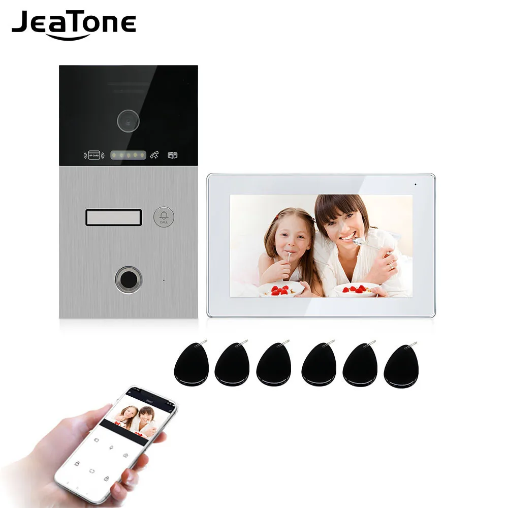 Jeatone WiFi IP Video Intercom for Home Access Control System Tuya Intercom Video Doorbell Support RFID Card Fingerprint Unlock