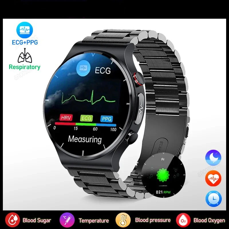 

ECG+PPG smart watches for men E88 Heart Rate Blood Pressure Fitness Tracker Smartwatch For Android ios Phone Men's watches