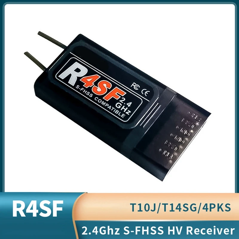 2.4G R4SF Receiver 4-CH S-FHSS/FHSS Compatible For Futaba T10J/T14SG/T18SZ/4PKS-R/T4PX