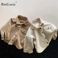 rinilucia pretty princess spring summer long sleeve solid tops outwear shirts blouses coat toddler kids unisex clothes
