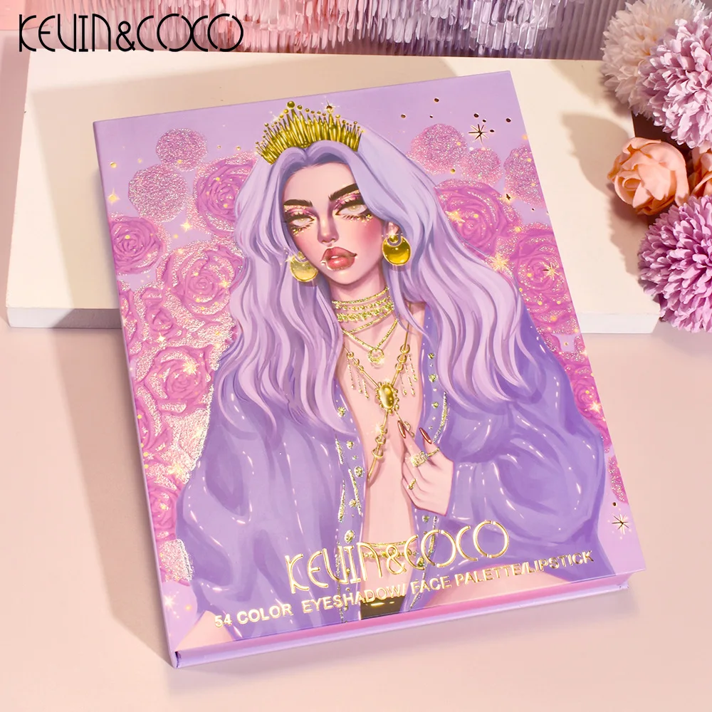 

54 Colors Cartoon Pattern Eye Shadow Plate Beauty Girl Special Makeups Palette Eye Shadows Lipstick Makeup Multi-Purpose