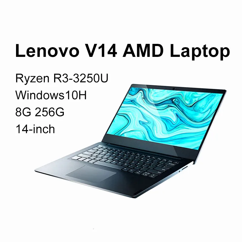 

Original Lenovo V14 AMD Ryzen R3-3250U 14inch 8+256G Slim Notebook Big Screen Energy Saving Model Business