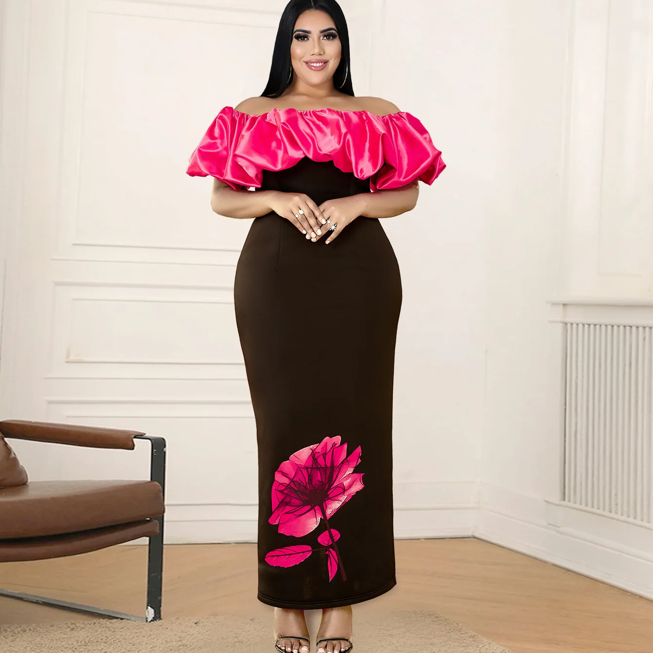 Рисунок 6 - Женское элегантное платье с цветочным