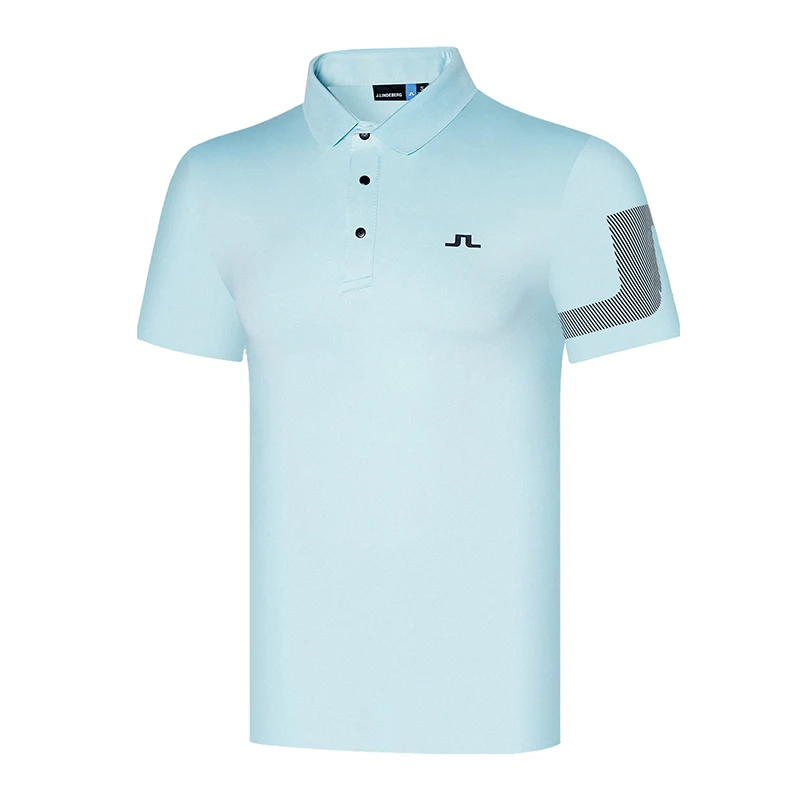 New men's golf short sleeve summer golf shirt stretch sweat-wicking T-shirt top golf clothes