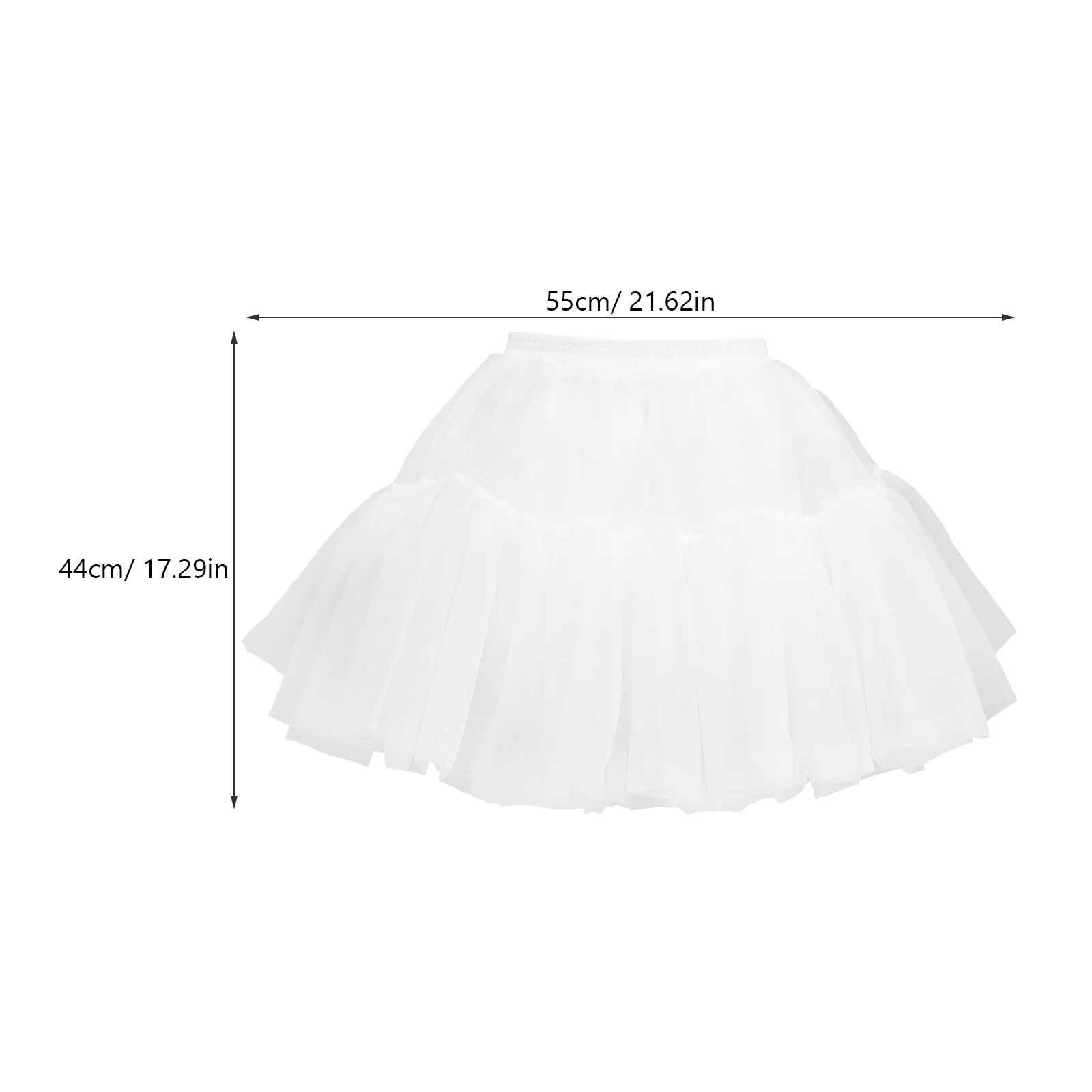 Юбка для платья короткая Нижняя юбка кринолиновая белая пачка без капюшона с