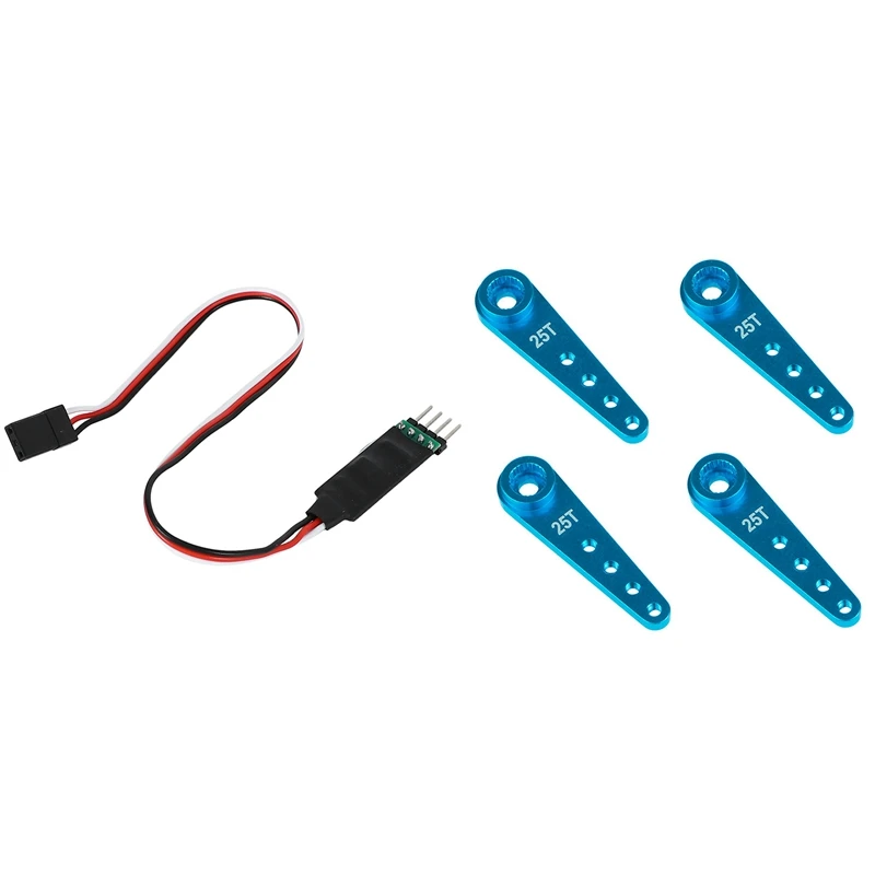 

1X фотоэлемент, панель управления переключателем для 1/10 1/8 HSP Traxxas TAMIYA и 4 шт. удлинителя рулевого сервопривода 37 мм 25T