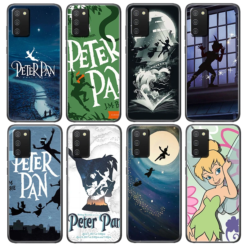 

Disney Peter Pan Cover For Samsung Galaxy A52S A72 A71 A52 A51 A12 A32 A21S A73 A13 A53 4G 5G TPU Black Phone Case Coque Shell