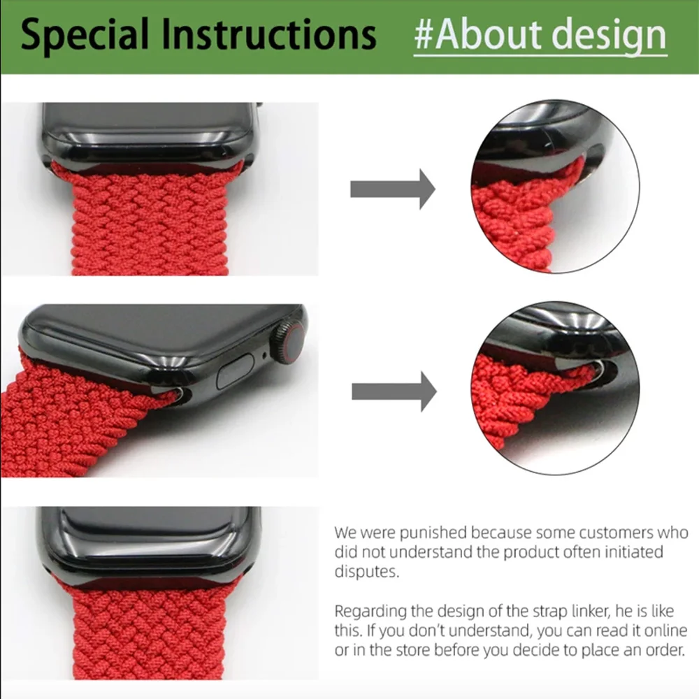 1:1Original nylon Solo loop strap For Apple Watch band series7 SE 6 5 3 Braided Single Loop strap for iwatch 45mm 44mm 40mm 41mm