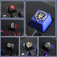 zinc aluminum alloy keycap mechanical keyboard suitable for cross axis r4 height translucent three dimensional embossed keycap