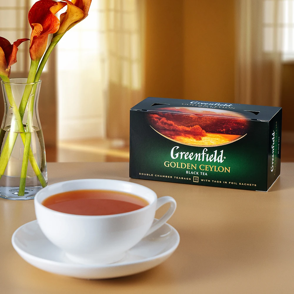 Чай черный Greenfield Golden Ceylon в пакетиках 25 шт | Продукты