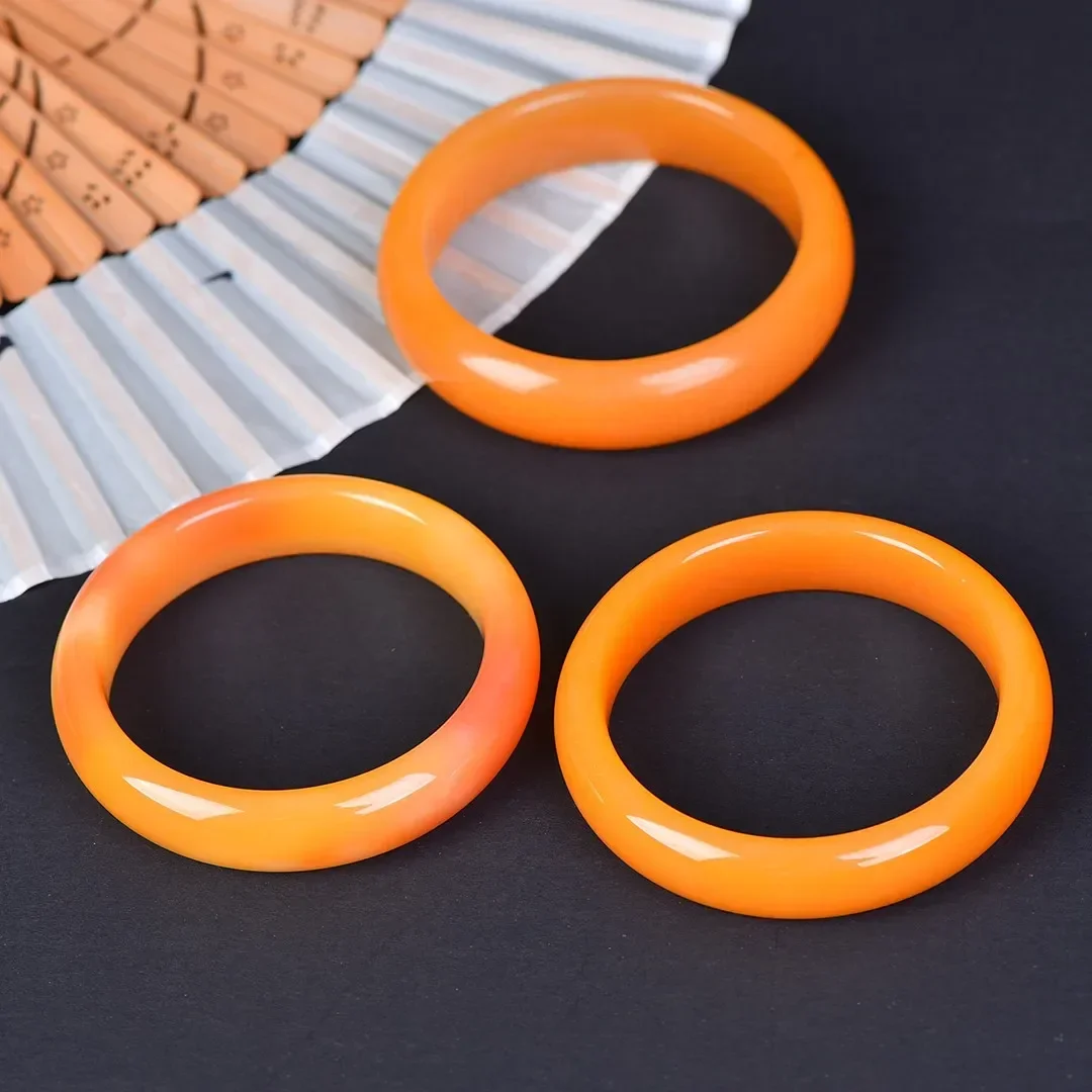 Лидер продаж оптовая продажа золотой нефритовый браслет оранжевый женский