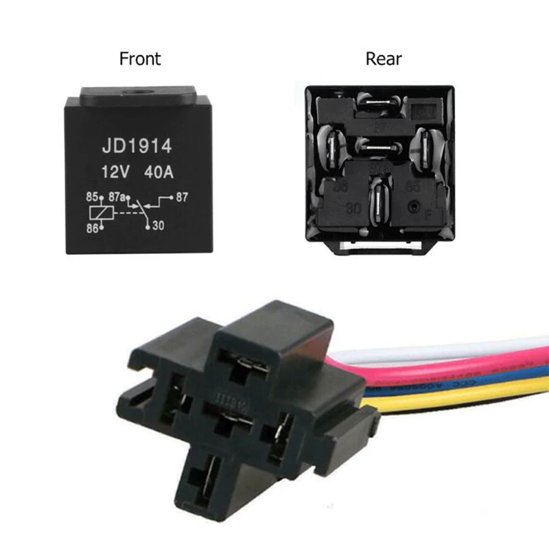 5 шт. 40a железное заднее реле Jd1914 Jd2914 12v24v4 штепсельная вилка Штепсельных Разъемов