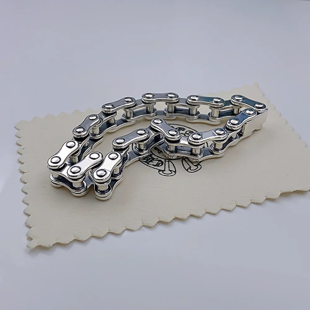 

European and American hip-hop trend creative locomotive chain couple Bracelet