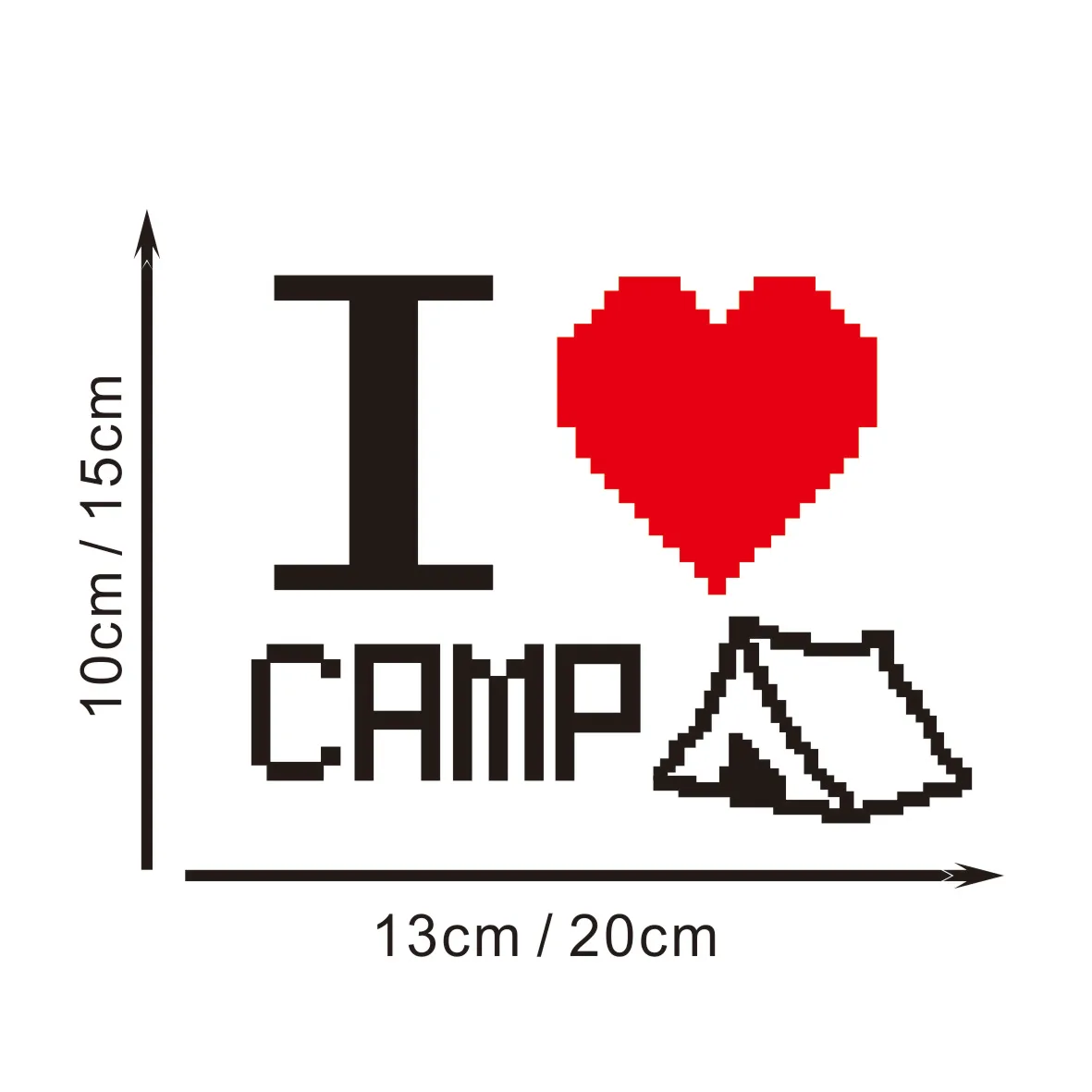I LOVE camping Car Sticker Motorcycle Decals Styling Accessories DIY Auto Truck StickerWaterproof and non debonding
