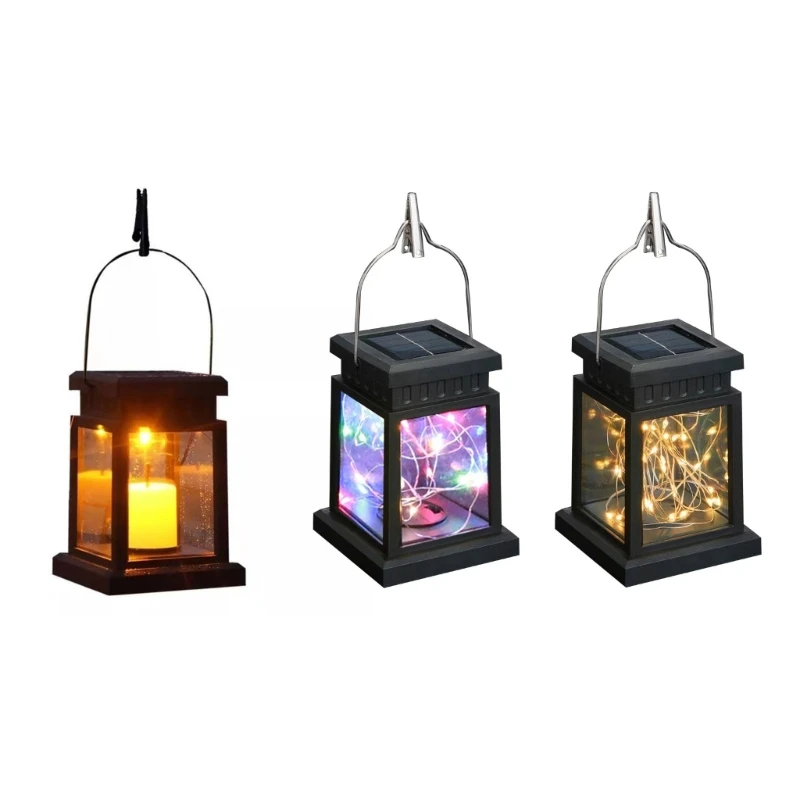 

Solar Hanging Lanterns Waterproof Candle Lights Outdoor Decorative Lighting