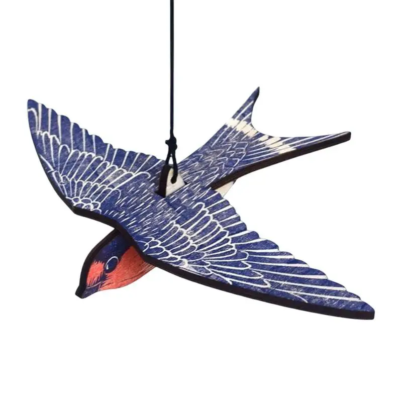 

Имитационные птицы наружные подвесные деревянные украшения с искусственными птицами, деревянные украшения для птиц, искусственные