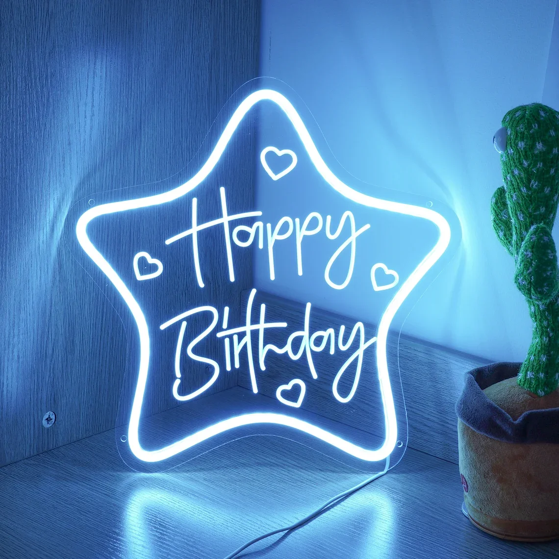 

Неоновая светодиодная подсветка «С Днем Рождения»