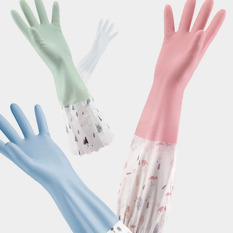 

1 пара, прочные водонепроницаемые резиновые перчатки для мытья посуды