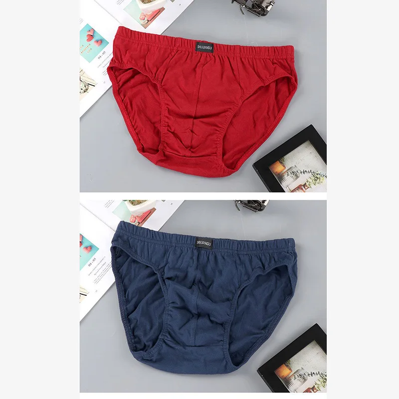 10PCS Cotton Man's Underwear Boxer Shorts Sexy Men Boxers Comfortable Plus Size Underpants Sexy Men's Briefs Solid Panties