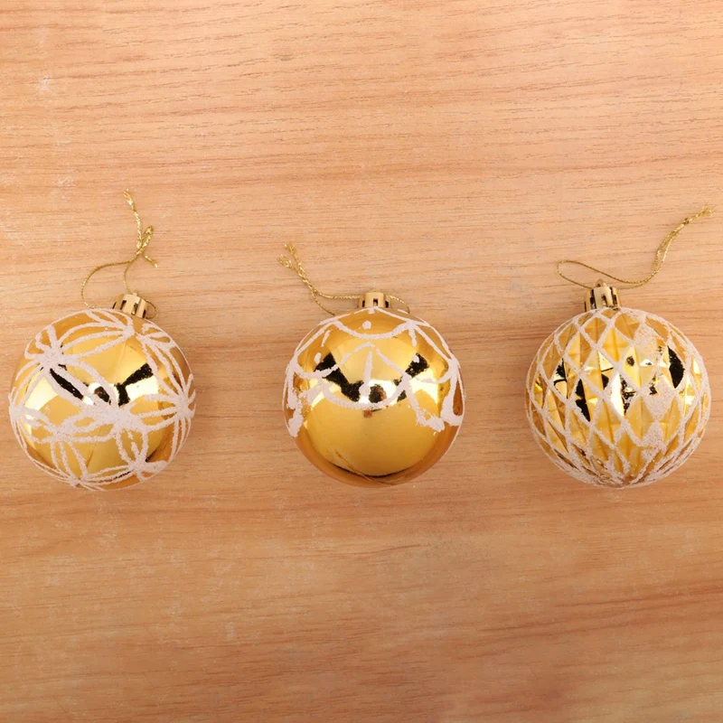 30 шт. декор для рождественской елки высокое качество шарик из белого золота
