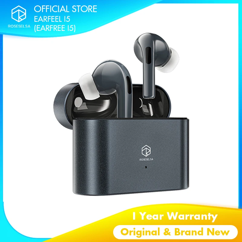 Фото Беспроводные наушники ROSESELSA EARFREE i5 True Wireless, водонепроницаемые по стандарту IPX5, с гибридным шумоподавлением ANC, HiFi-звуком LDAC. №1