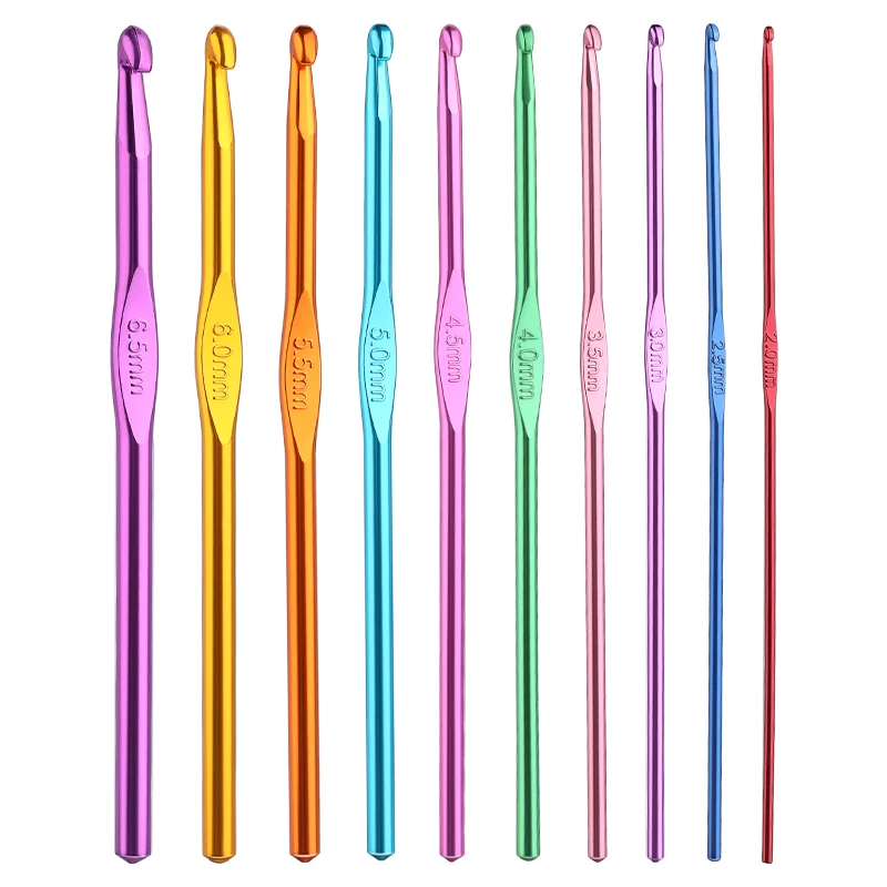 

SHWAKK Embroidery Knitting Crochet Hooks Kit Needles Grip Ergonomic Handle Knit Weave Craft Yarn Sewing Tools Knitting Crochet
