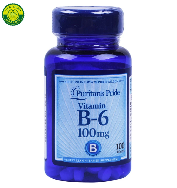 

US Puritan's Pride Vitamin B6 Vitamin B Anti-Hair Loss Vb6 Seborrheic Skin 100 Tablets