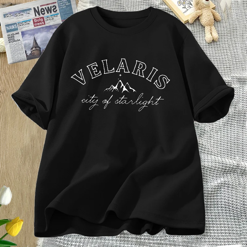 

Velaris City of Starlight T Shirt Women Vintage ACOTAR Tshir Night Court Sarah J Mass Tops Women T Shirt Oversized Summer Tees