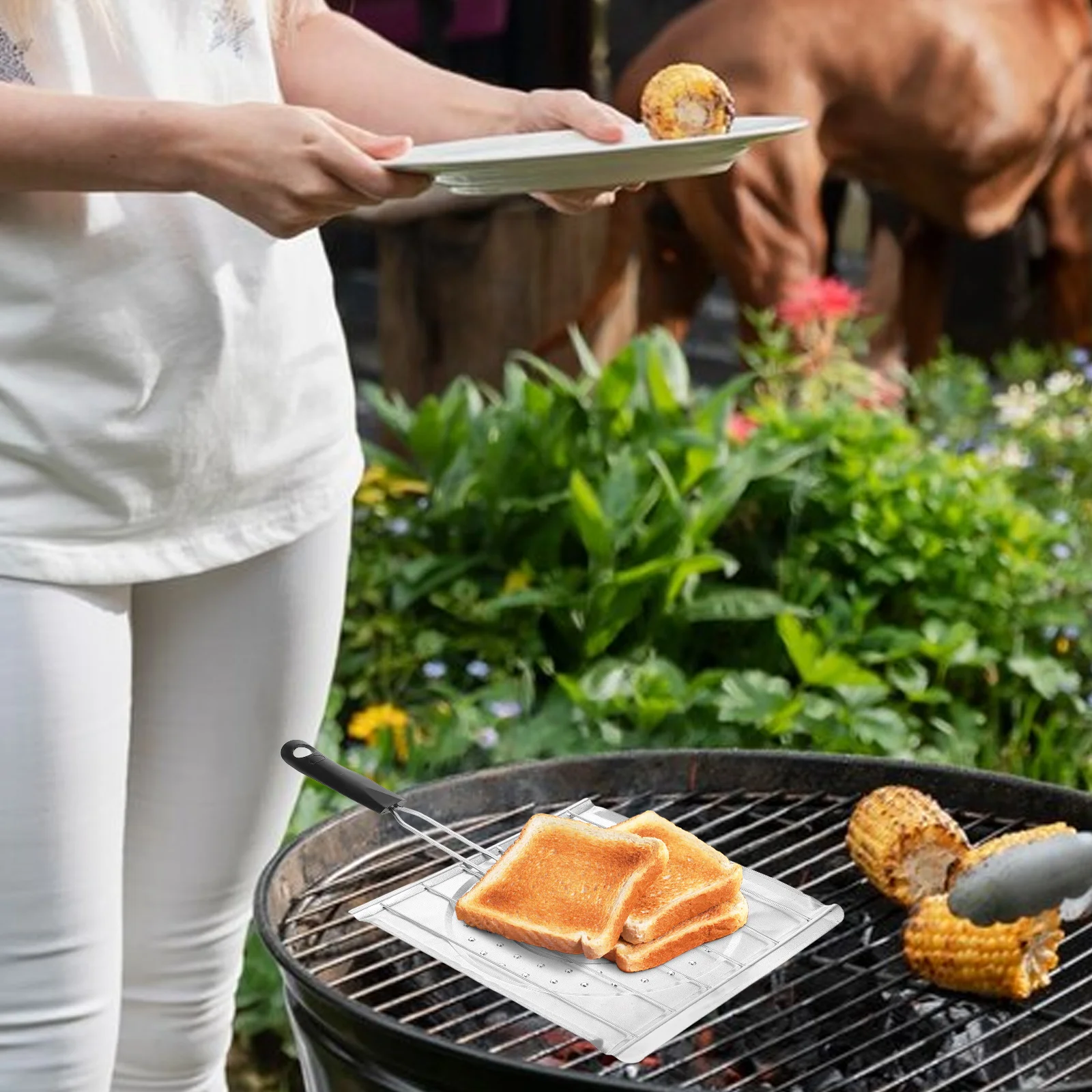 Складная железная проволока подставка для тостов походная печь нагревательный