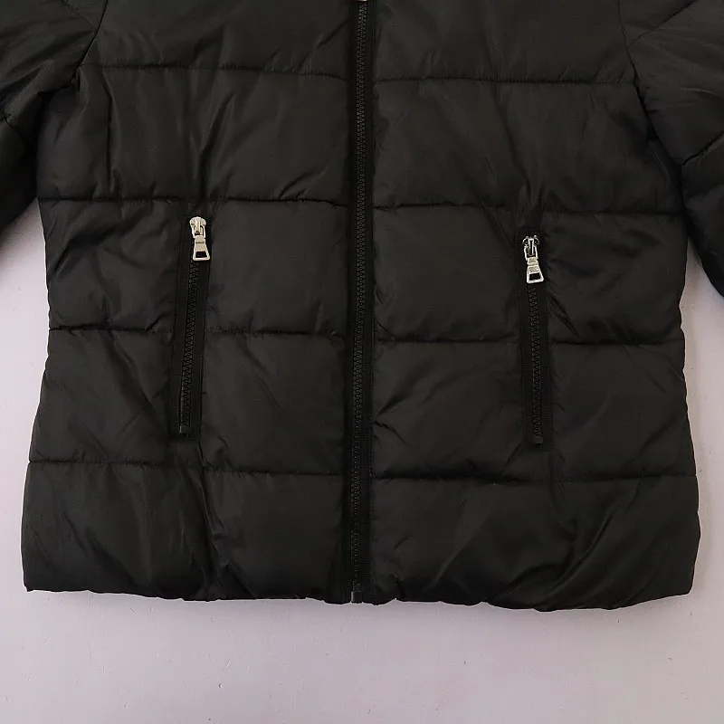 Внешняя торговля новая зимняя женская однотонная двухслойная теплая куртка с