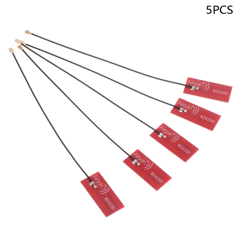 

5pc/Lot 2.4GHz 5.8GHz WIFI Antenna Red Built-in Small Volume FPC TXWF-PCB-3214 Linear Polarization Omnidirectional Radiation 2W