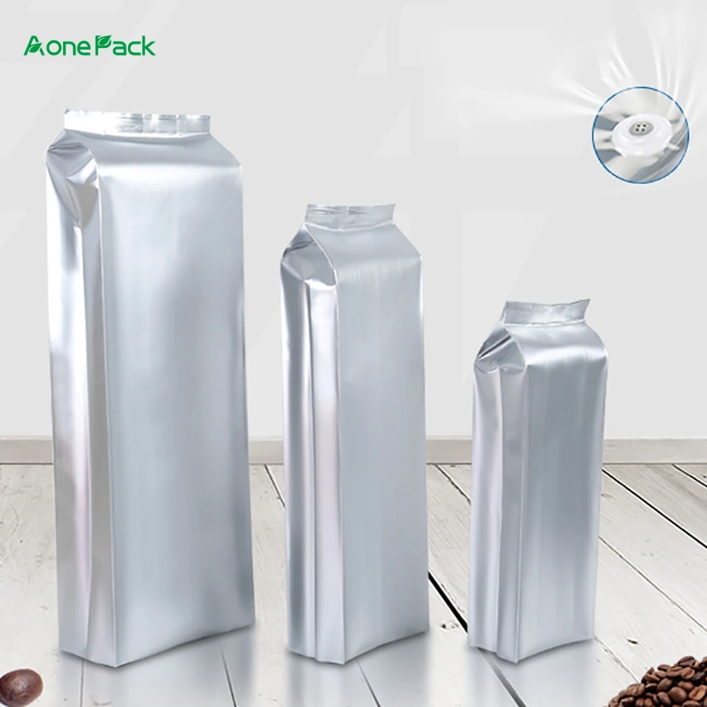 

50PCS Custom Design Food Storage Bag Coffee Bean Packaging With Valve