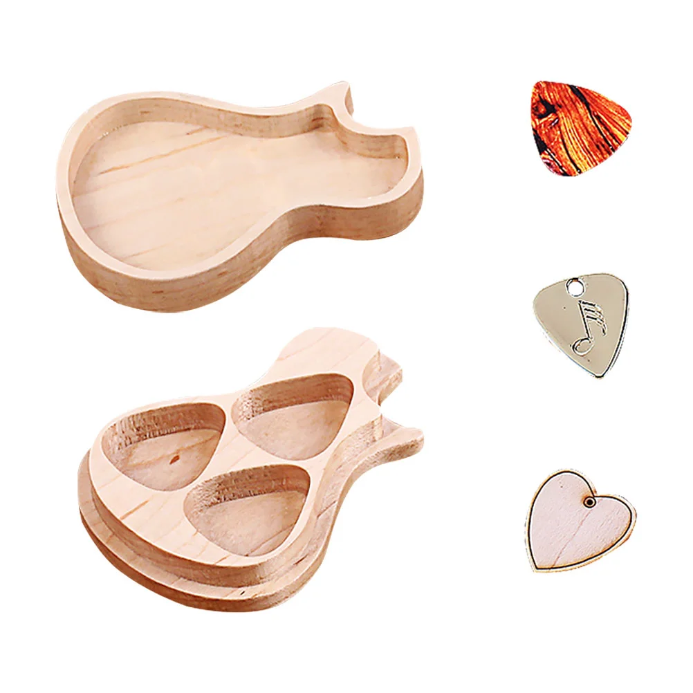 

1 Set Guitar-Shaped Case Guitar Pick Box Guitar Pickup Accessories Storage Box