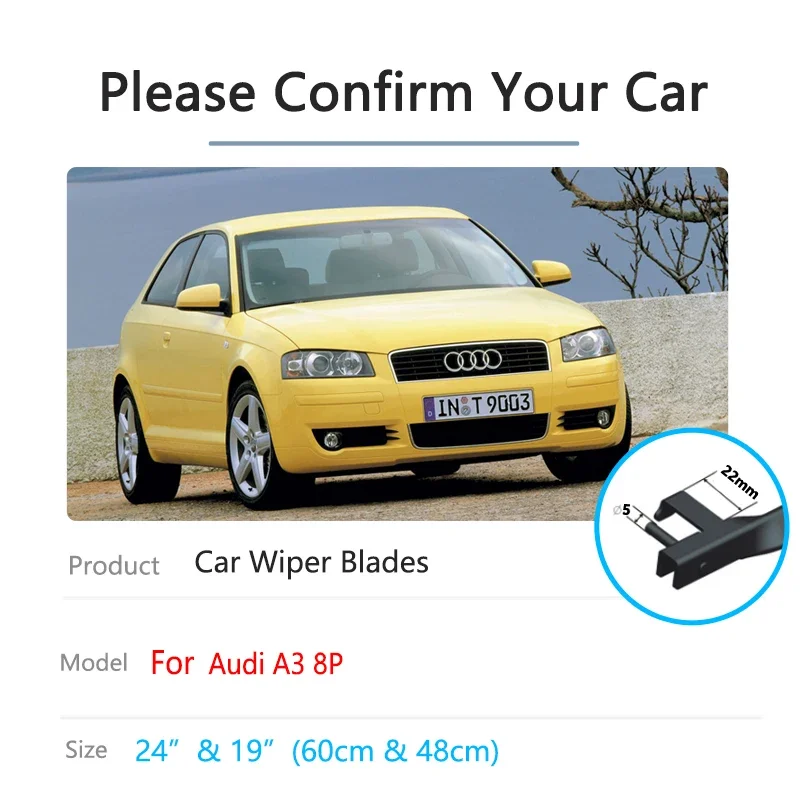 Для Audi A3 8P 2003 2004 щетки для очистки лобового стекла аксессуары окон автозапчасти