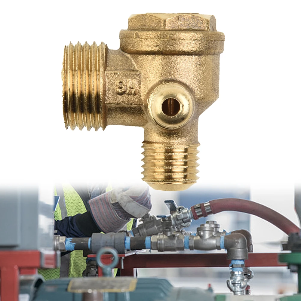 

3 Port Brass Male Threaded Check Valve Connector Tool For Air Compressor Check Valve Connect Pipe Accessories 20mm/14mm/10mm